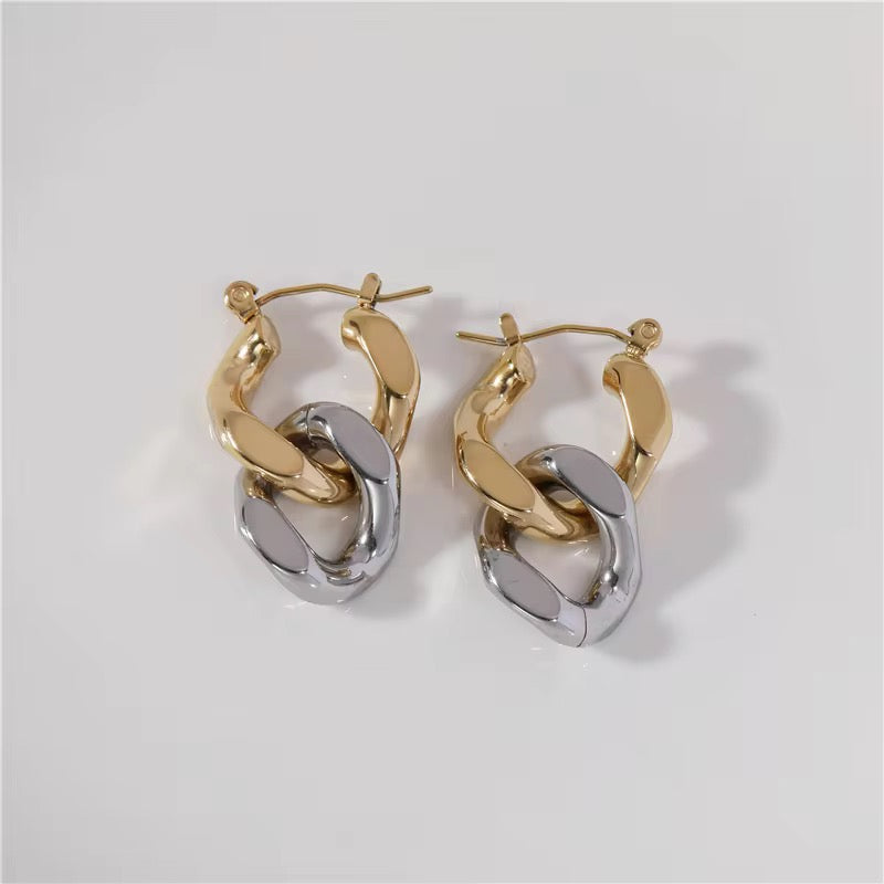Gold & Silver Chain Earrings