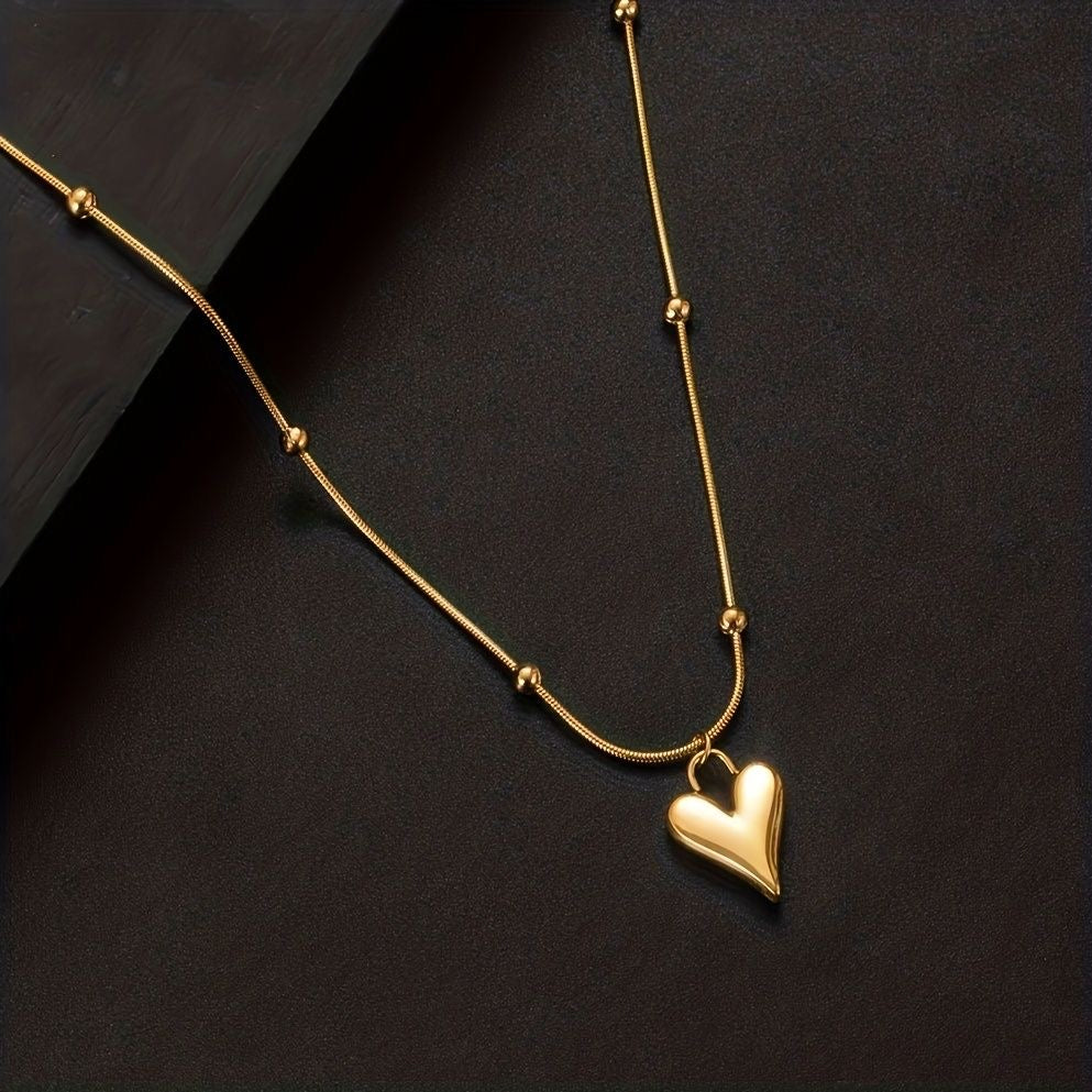 Trendy Heart Dot Necklace