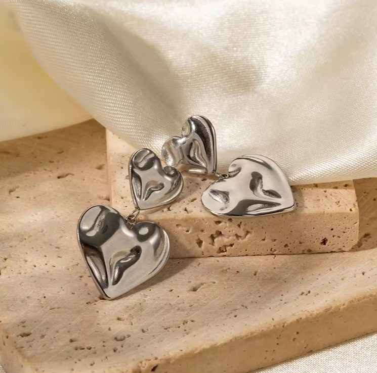 Double Heart Drop Trendy Earrings М10424003