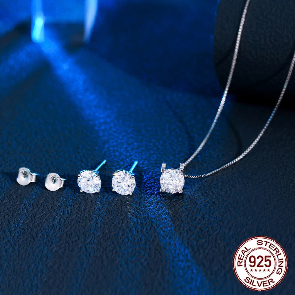 S925 Sterling Silver Jewelry Set