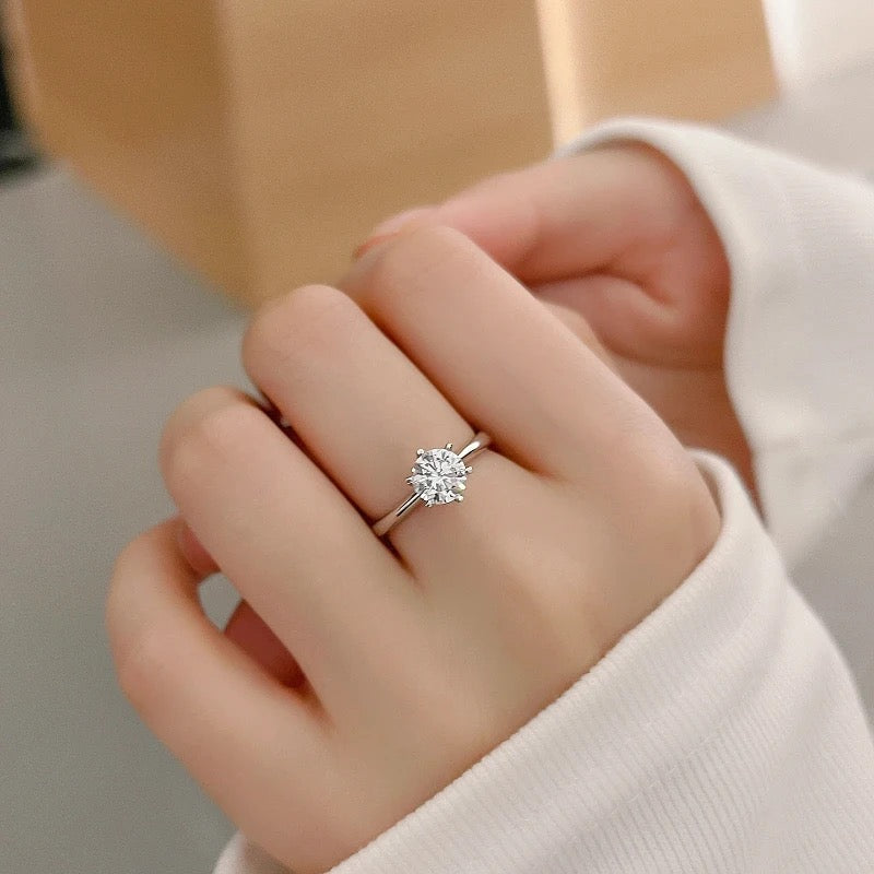 S925 Silver Shiny Adjustable Beauty Ring