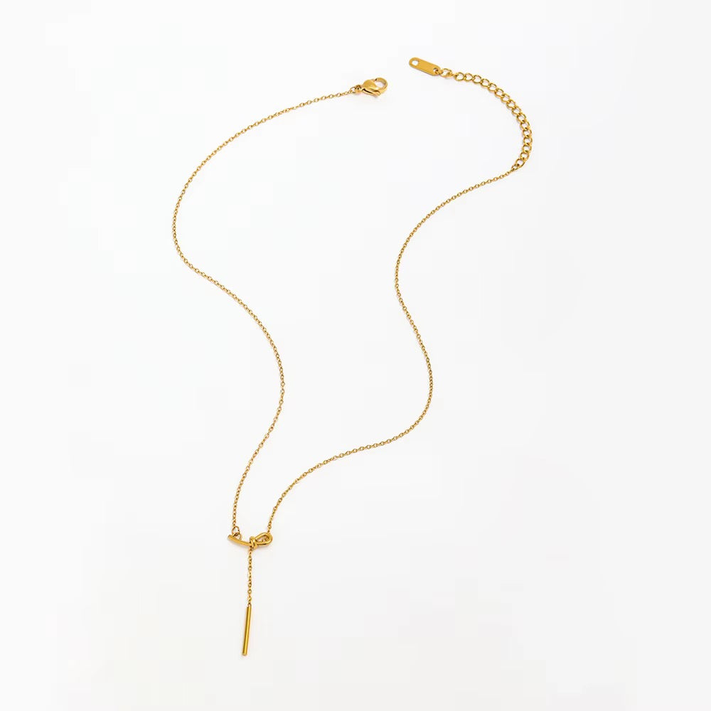 Bowknot tassel Necklace