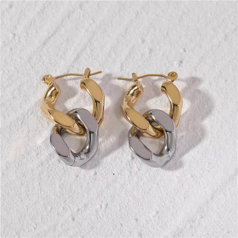Gold & Silver Chain Earrings