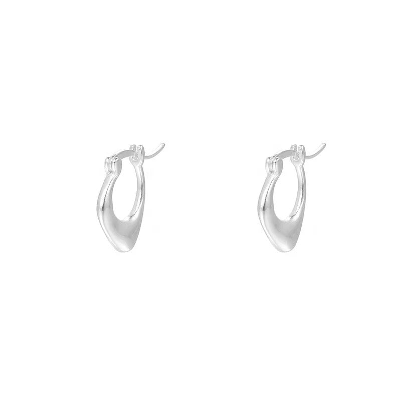 S925 Sterling Silver Minimal Hoop Earrings M10524105