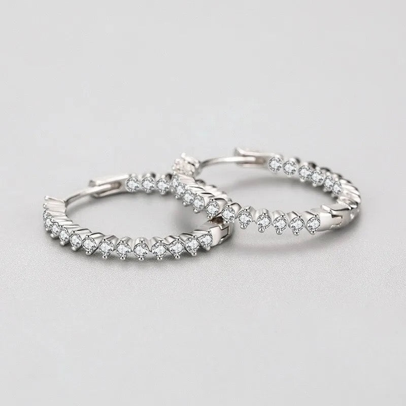 S925 Sterling Silver Hoop Earrings