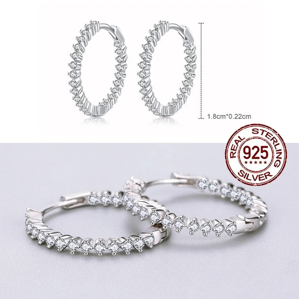 S925 Sterling Silver Hoop Earrings