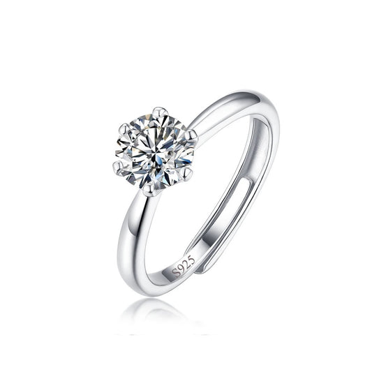 S925 Silver Shiny Adjustable Beauty Ring