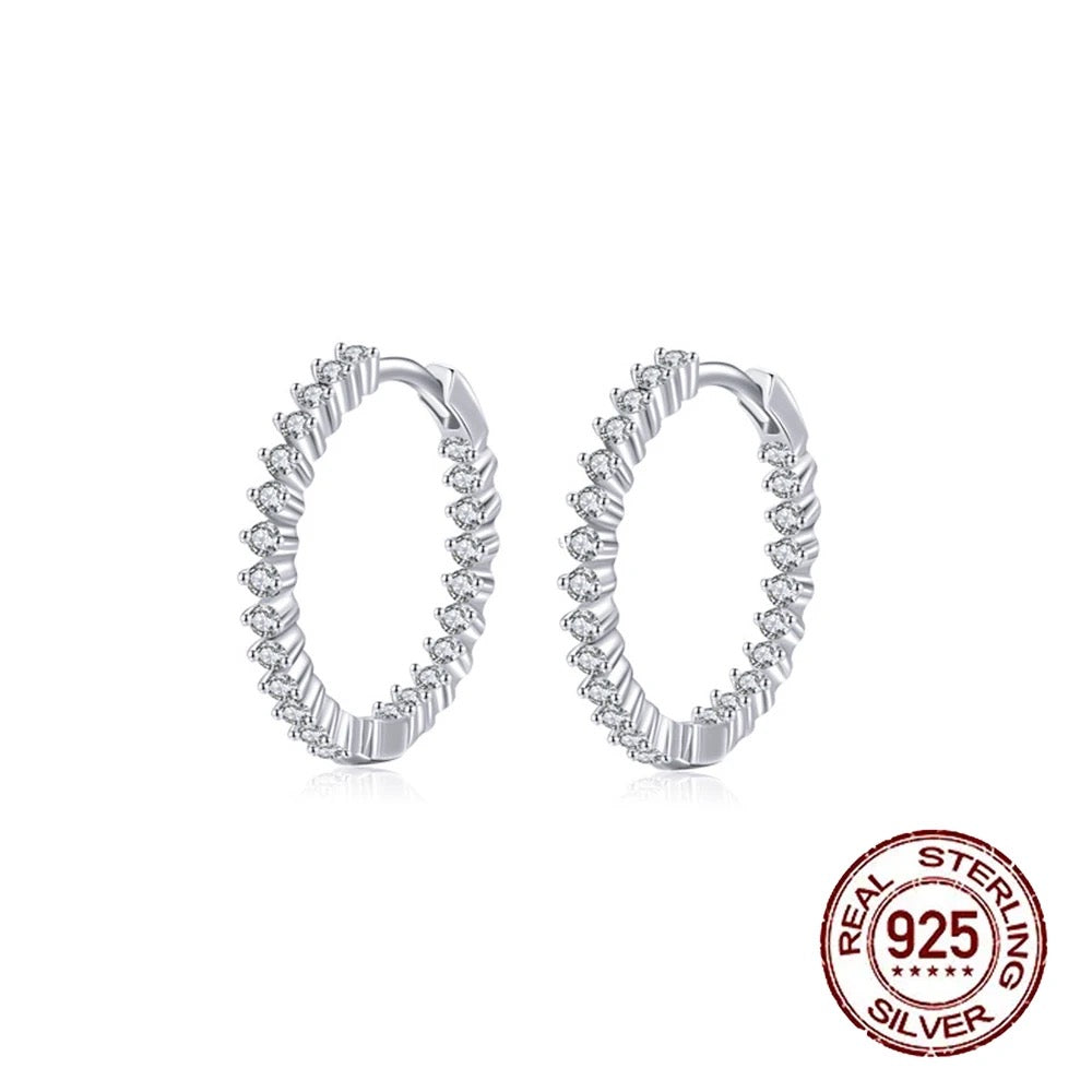 S925 Sterling Silver Hoop Earrings