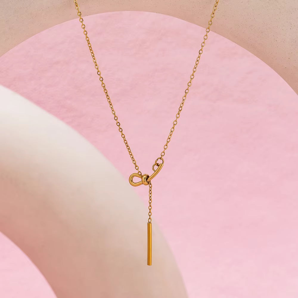 Bowknot tassel Necklace