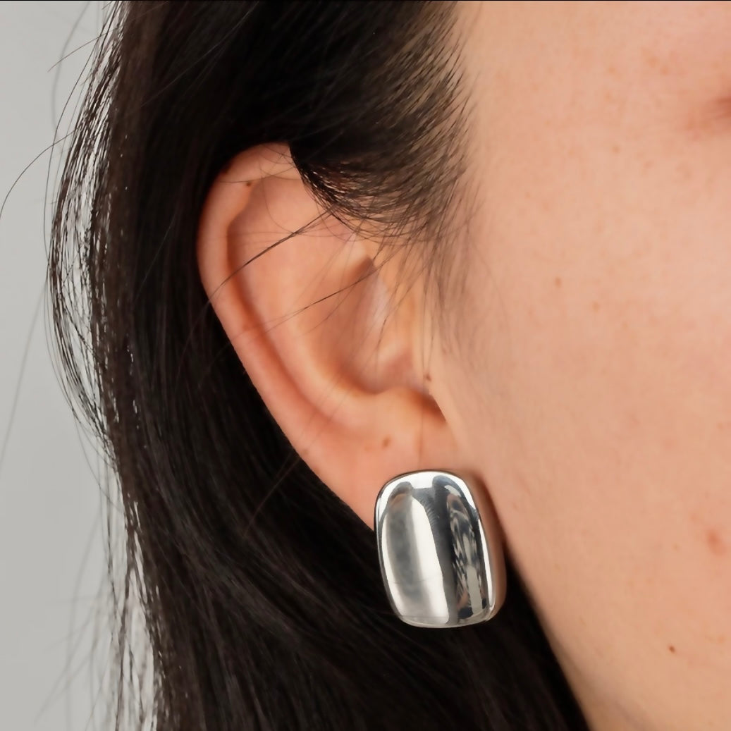 Rectangular Surface Rings Earrings М10424018