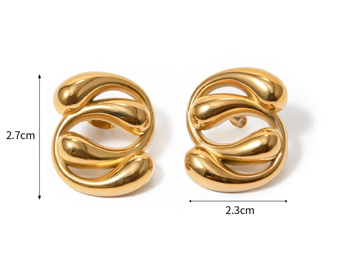 Waterdrop Staggered Stud earrings M1052468