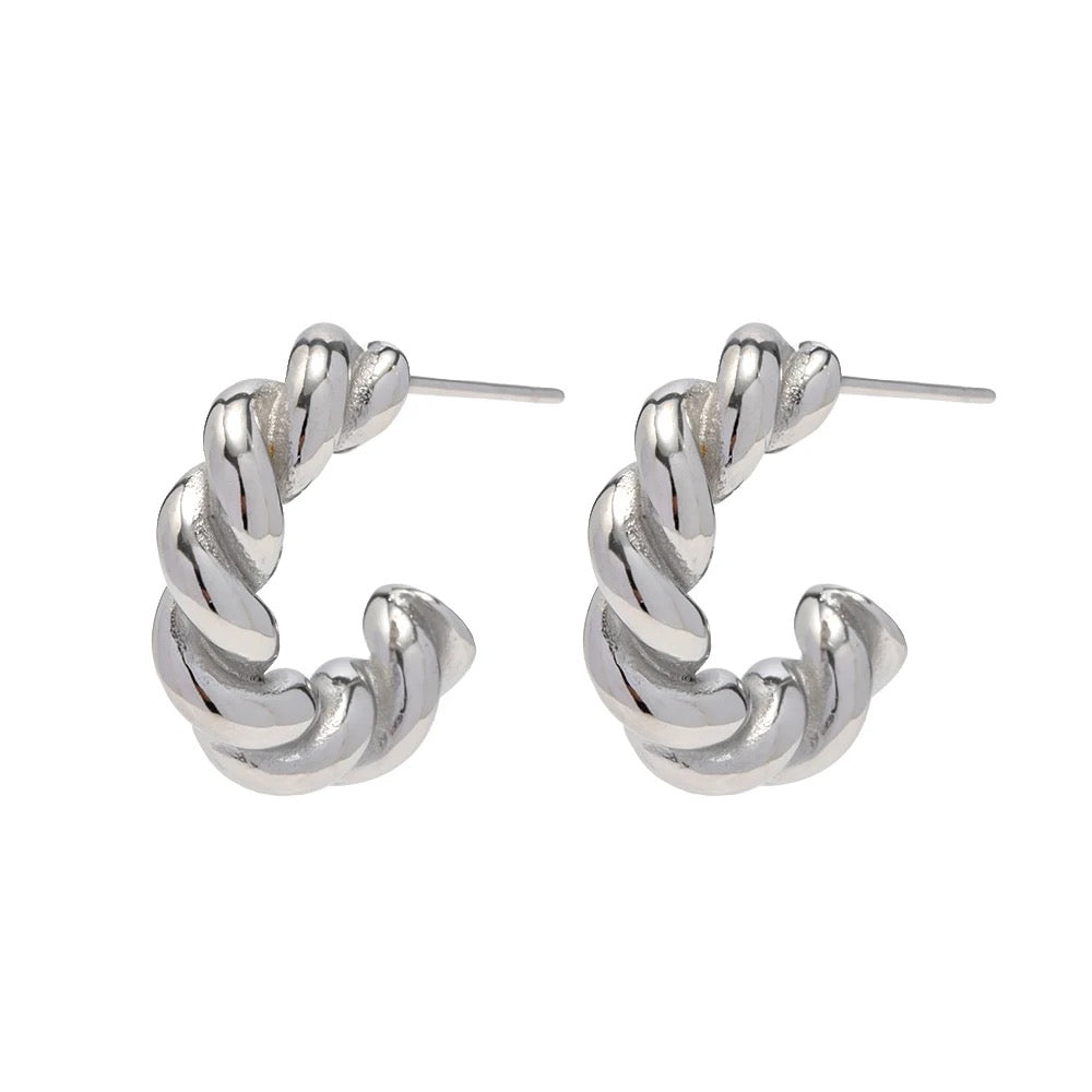 Twisted Silver earrings M10524067