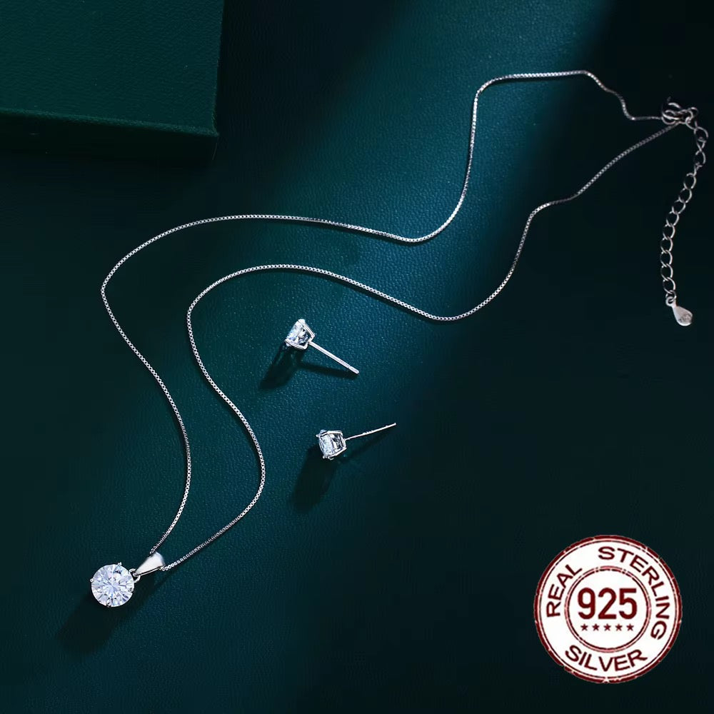S925 Sterling Silver Jewelry Set