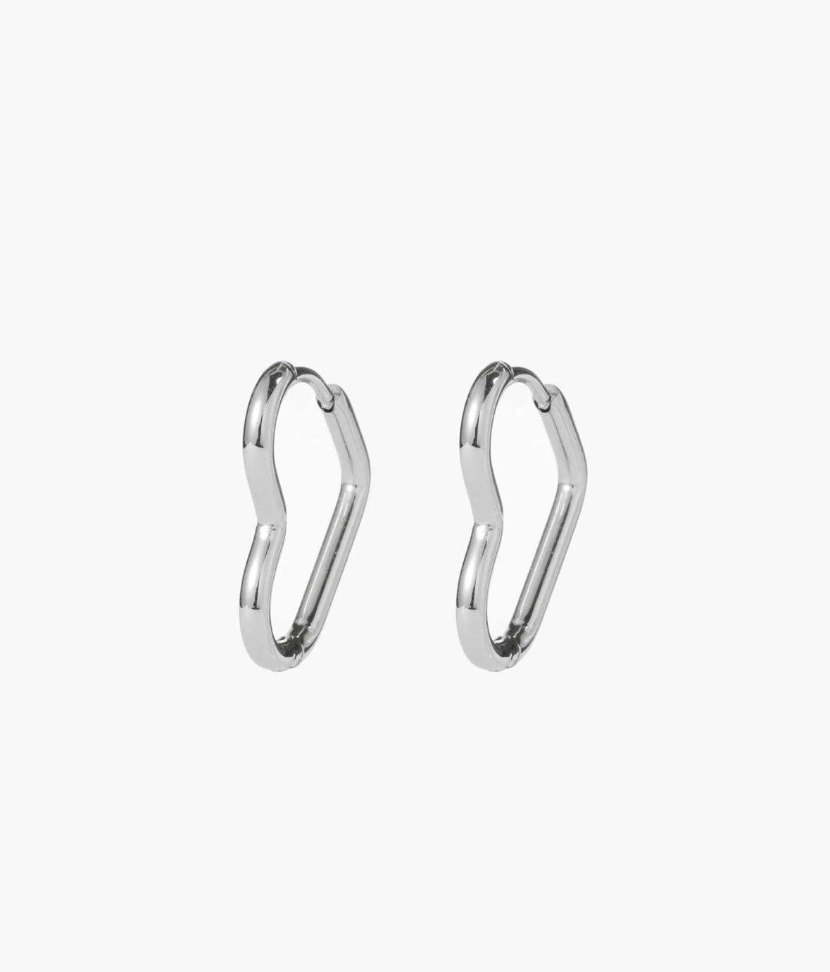 Heart Shaped Minimal hoop earrings M10524063