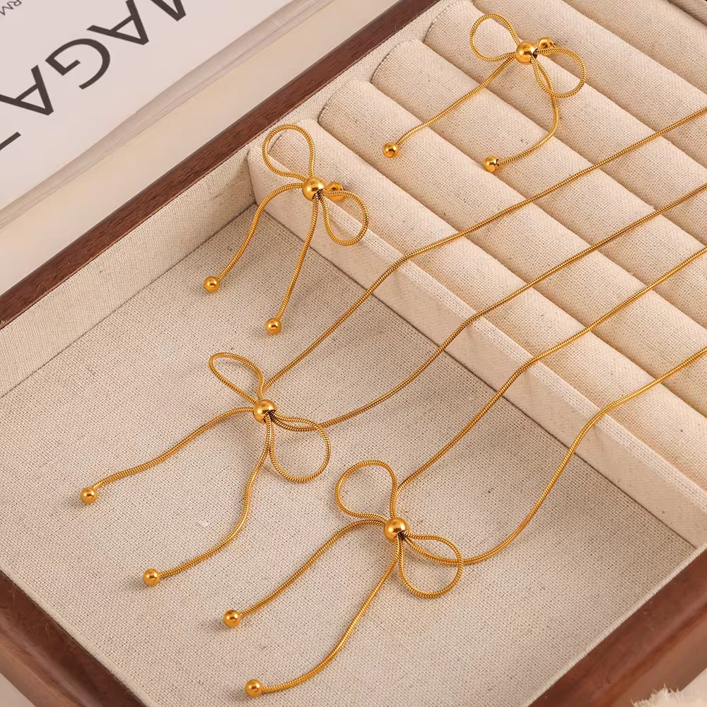 Bowknot Earrings & Necklace Set