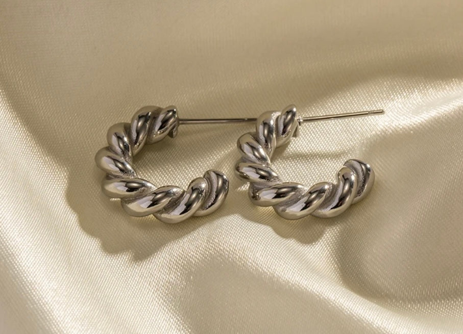 Twisted Silver earrings M10524067