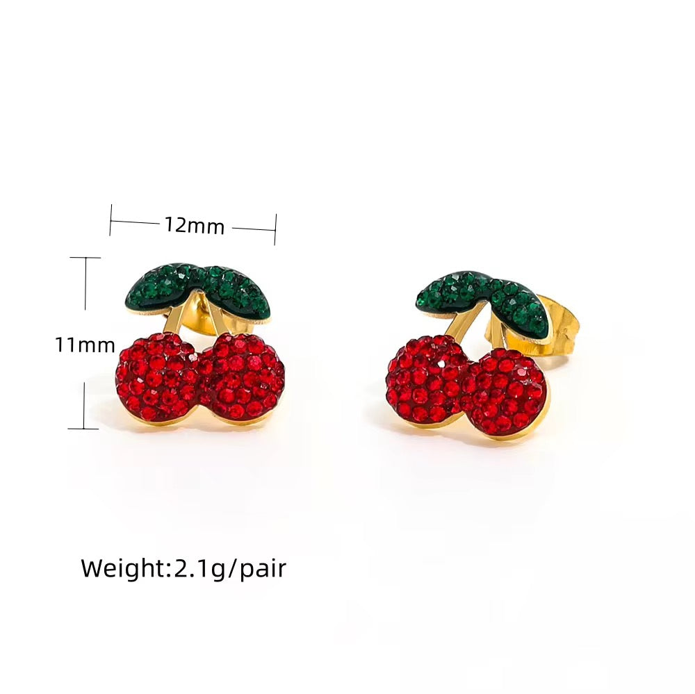 Cherry Stud Earrings