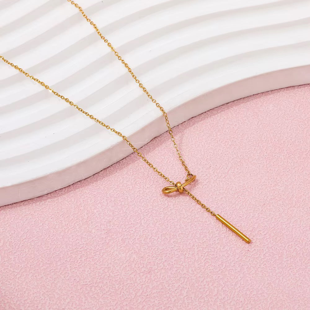 Bowknot tassel Necklace