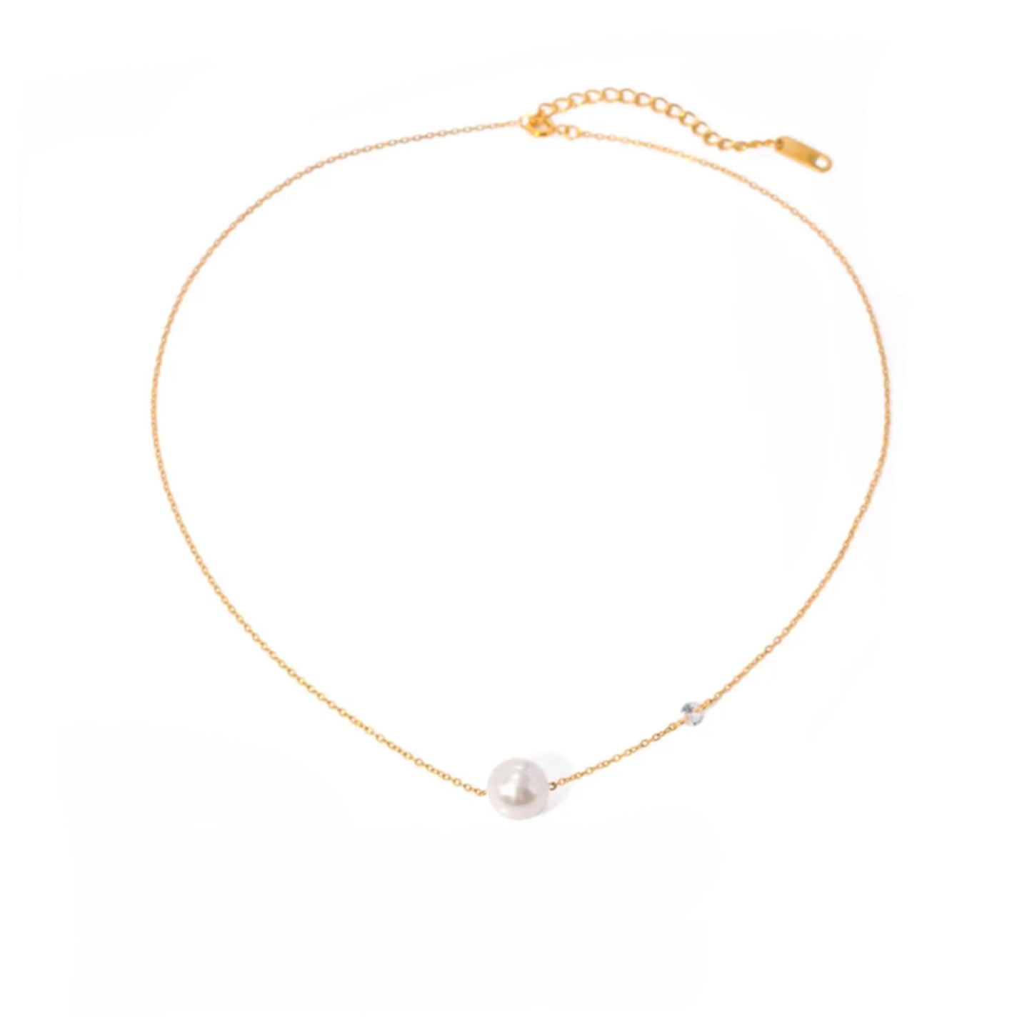 Minimal Pearl Necklace M10724050