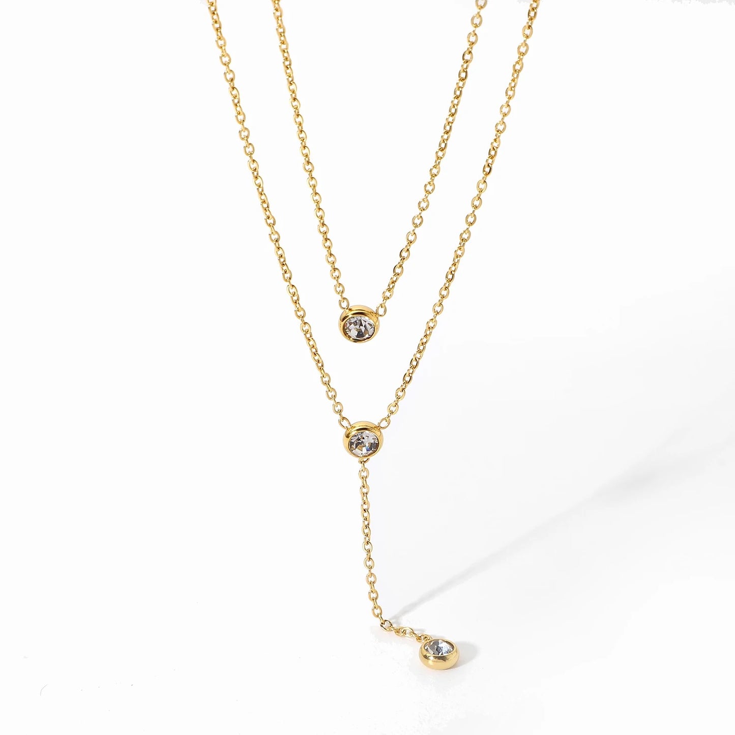 Double Layer Y Shaped Necklace M10724044