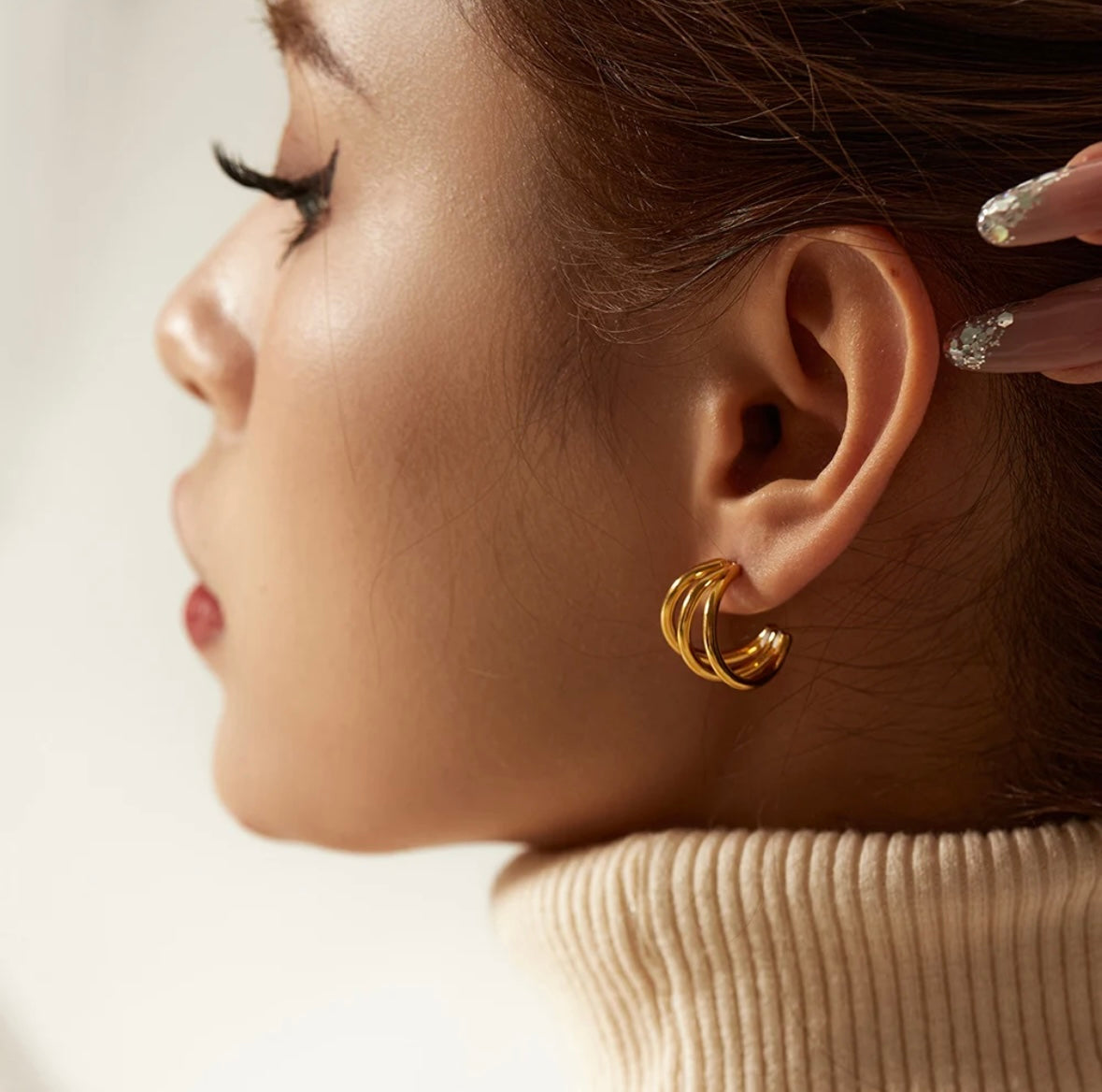 Three Circle Stud earrings М10424016