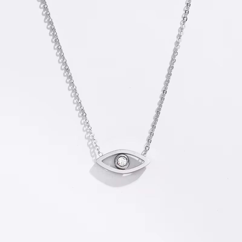 Eye Necklace silver color