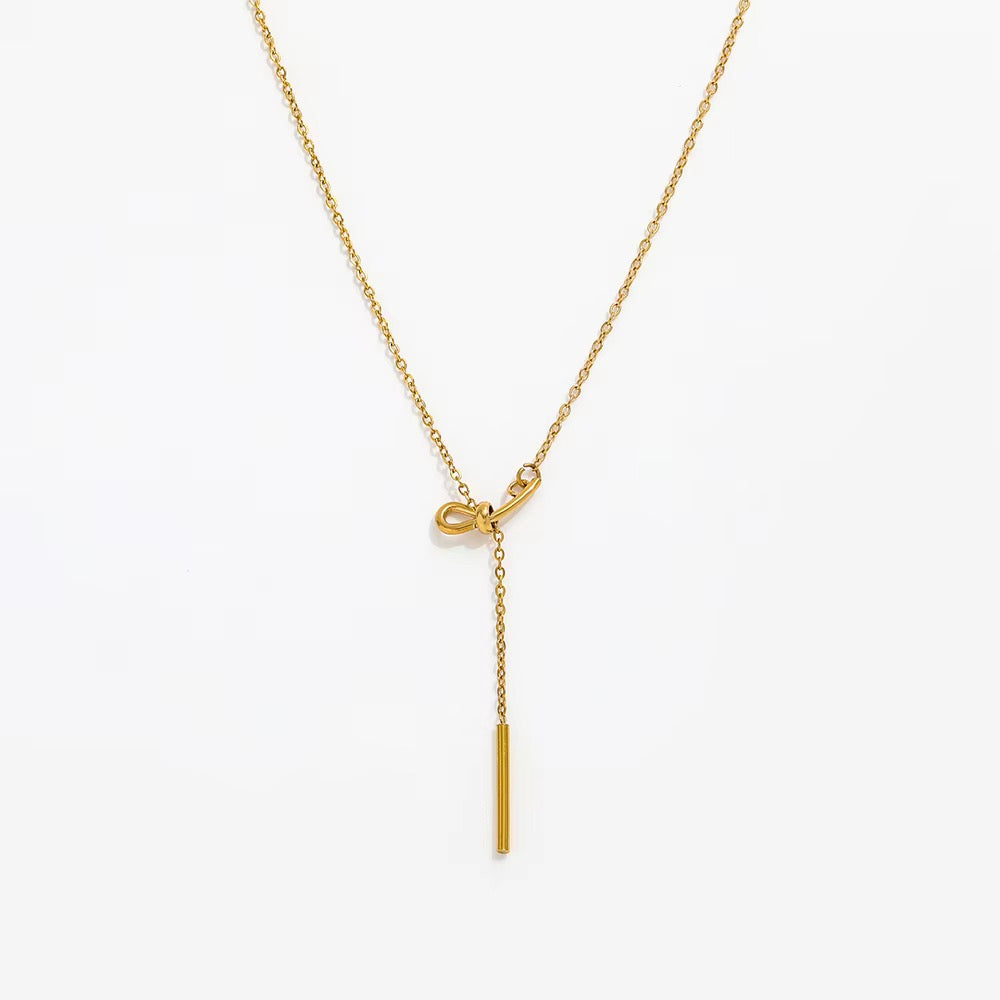 Bowknot tassel Necklace