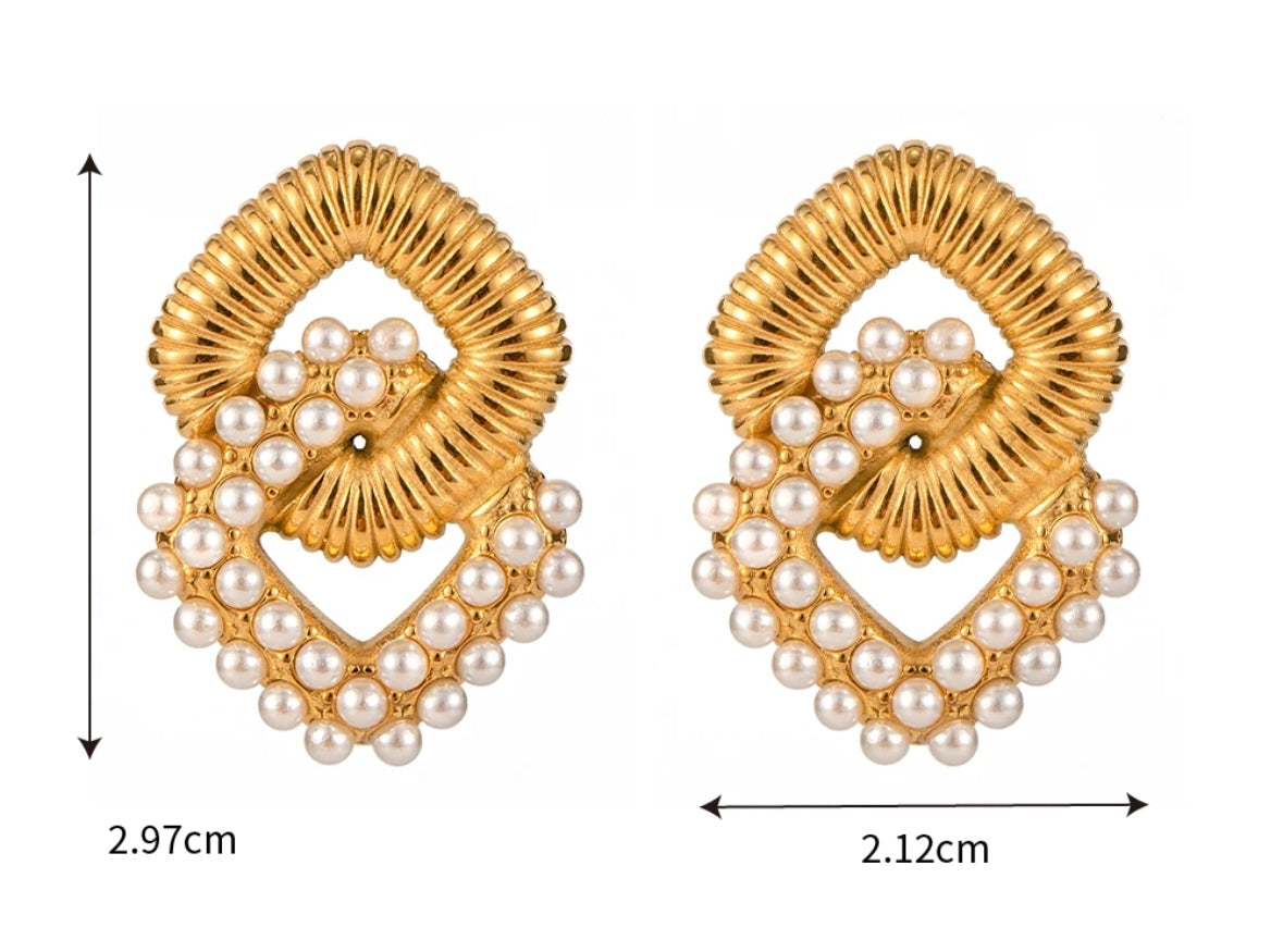 Thread Pearl Double Layer earrings M10524078