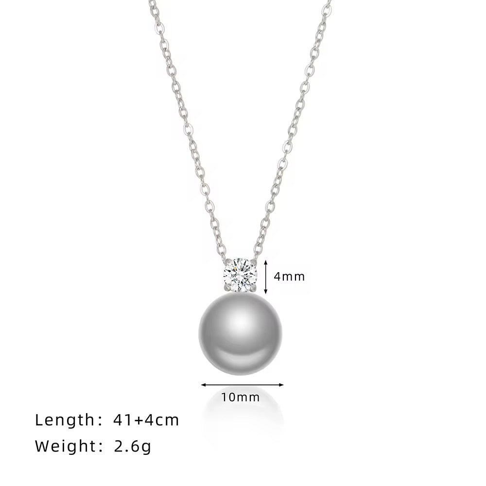 Grey Pearl Necklace