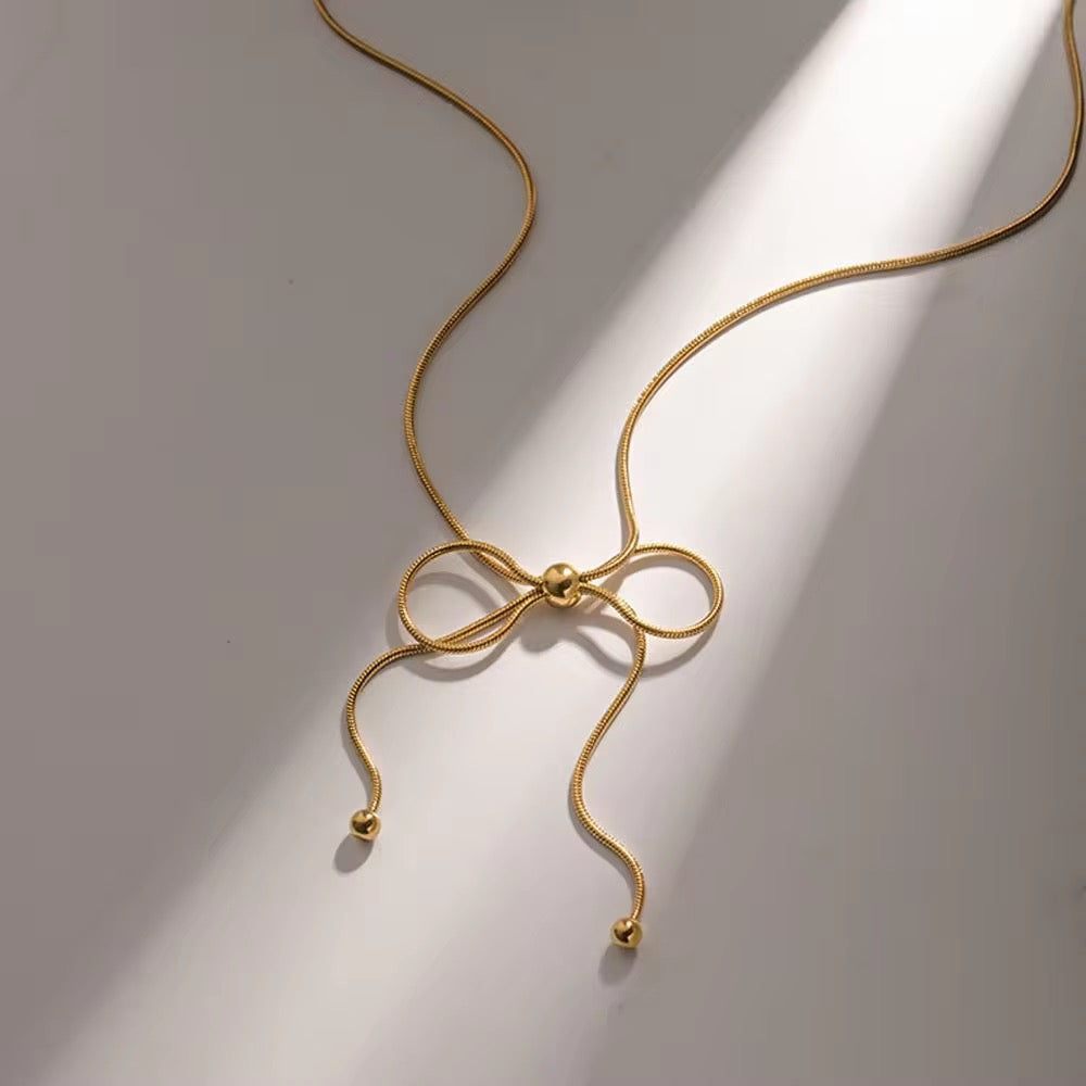 Bowknot Earrings & Necklace Set